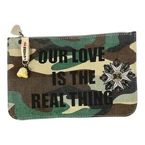 Harajuku Lovers Attraction Camouflage Cosmetic Bag/Wristlet W/ Charm,  Vintage
